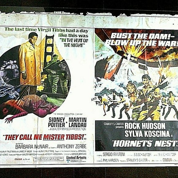 Original Movie Poster Double Feature They Call Me Mister Tibbs & Hornets' Nest - Picture 15 of 16